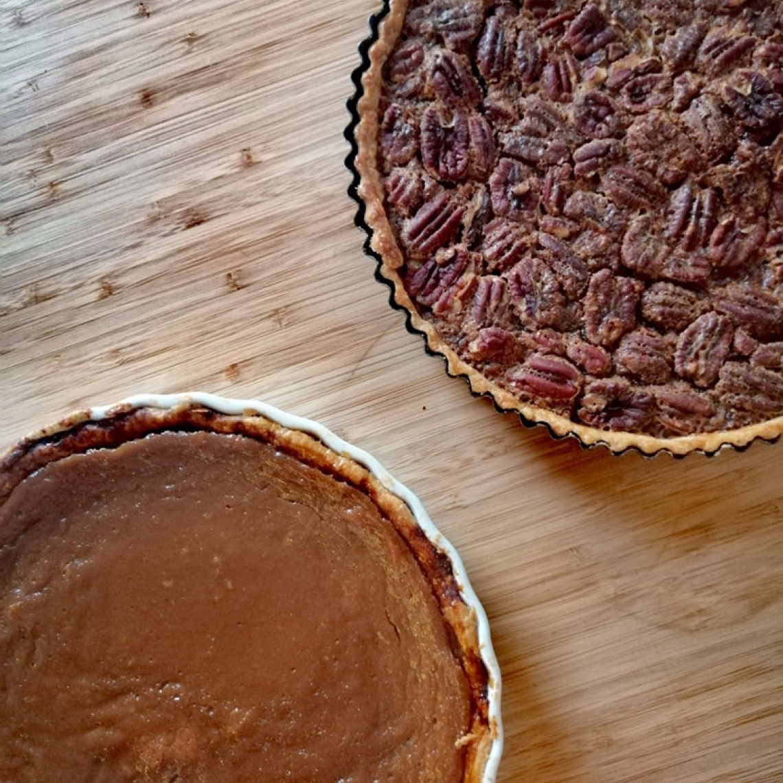 pecan en pumpkin pie